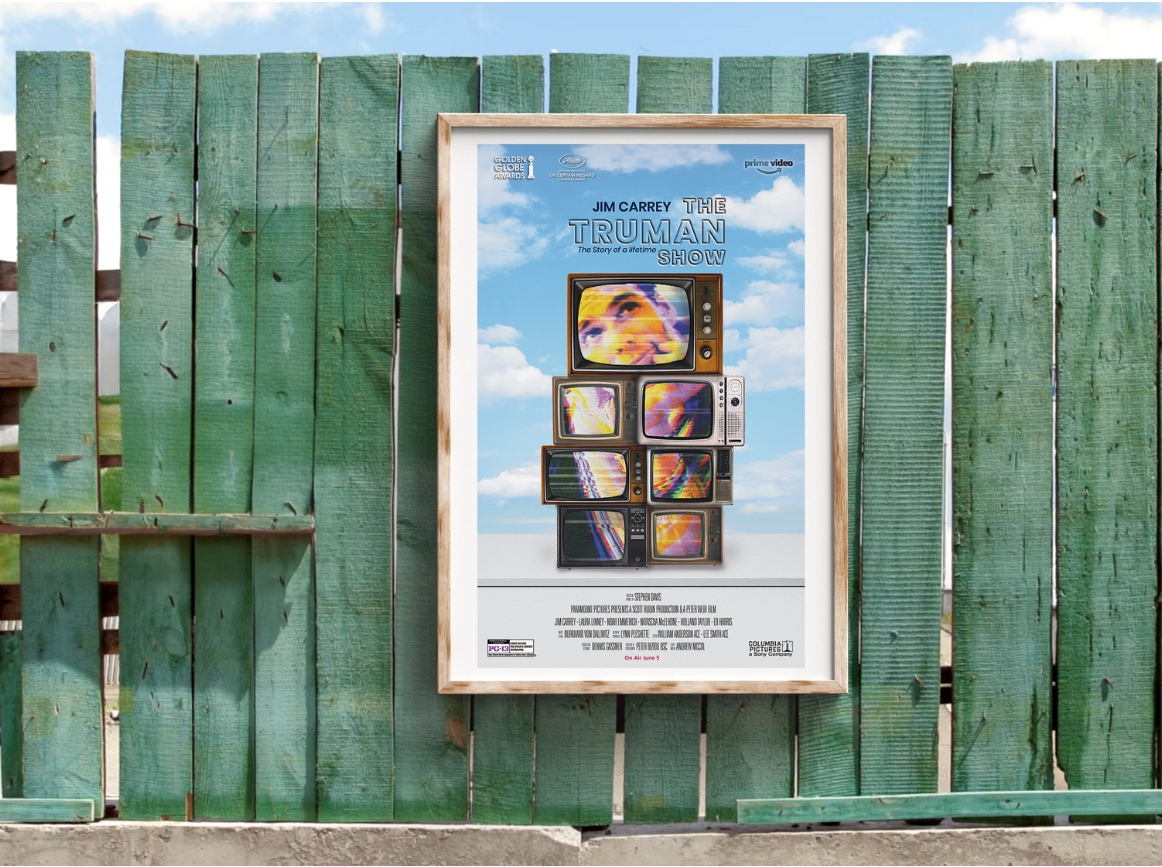 The Truman Show poster - outdoor frame mockup